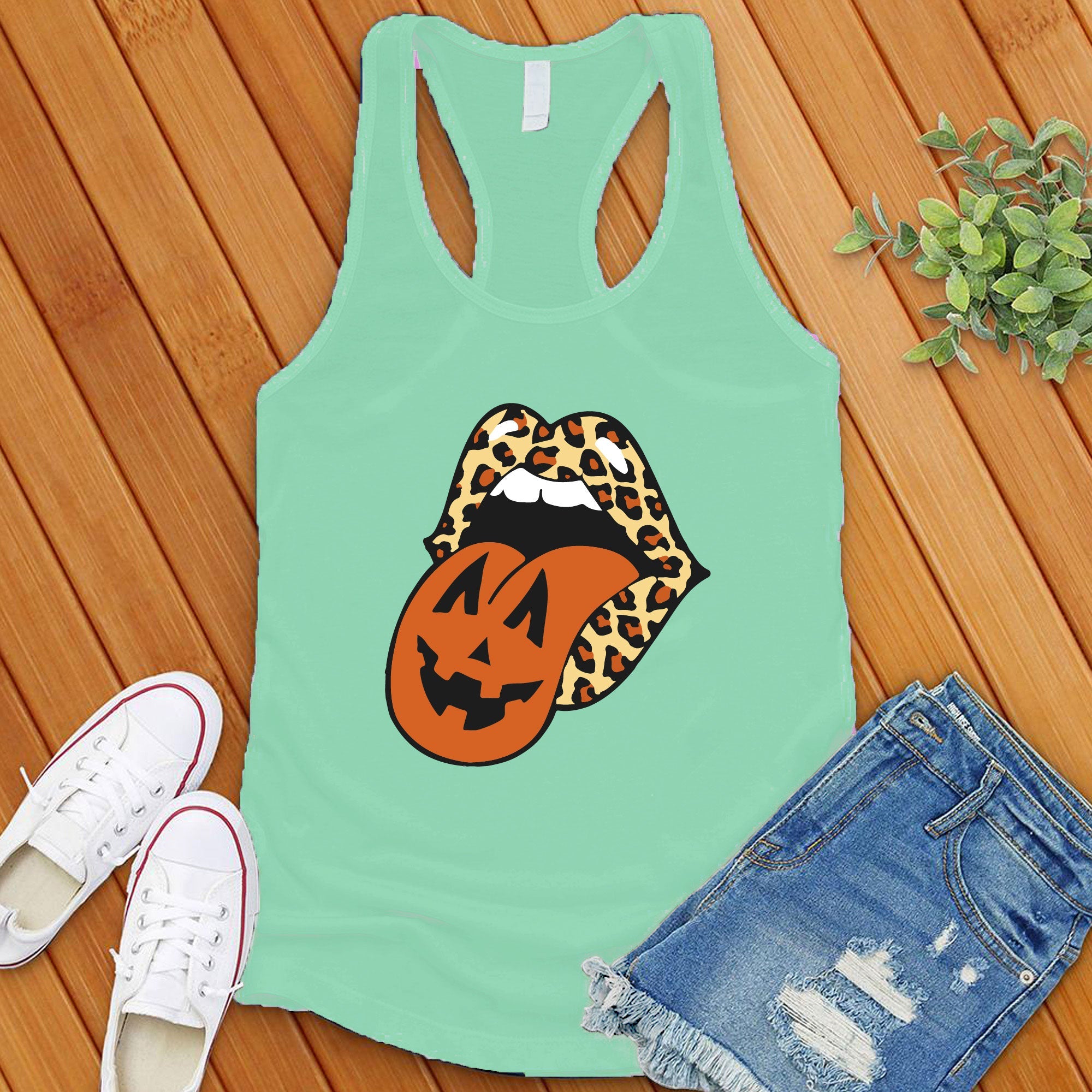 Leopard Lips Halloween Women's Tank Top - Love Tees