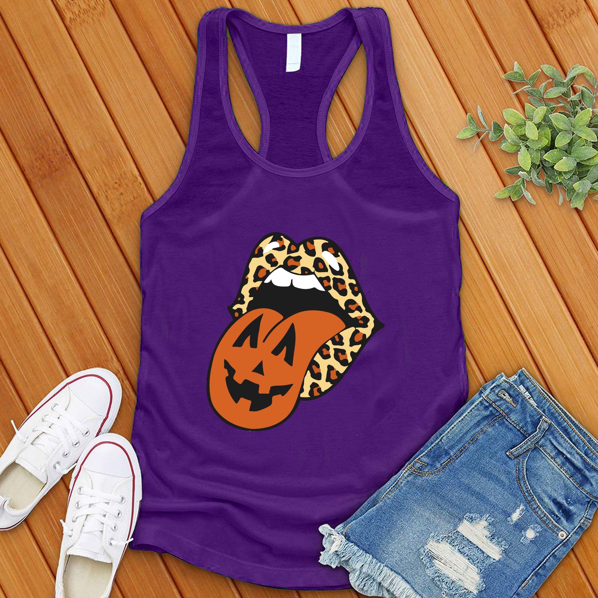 Leopard Lips Halloween Women's Tank Top - Love Tees