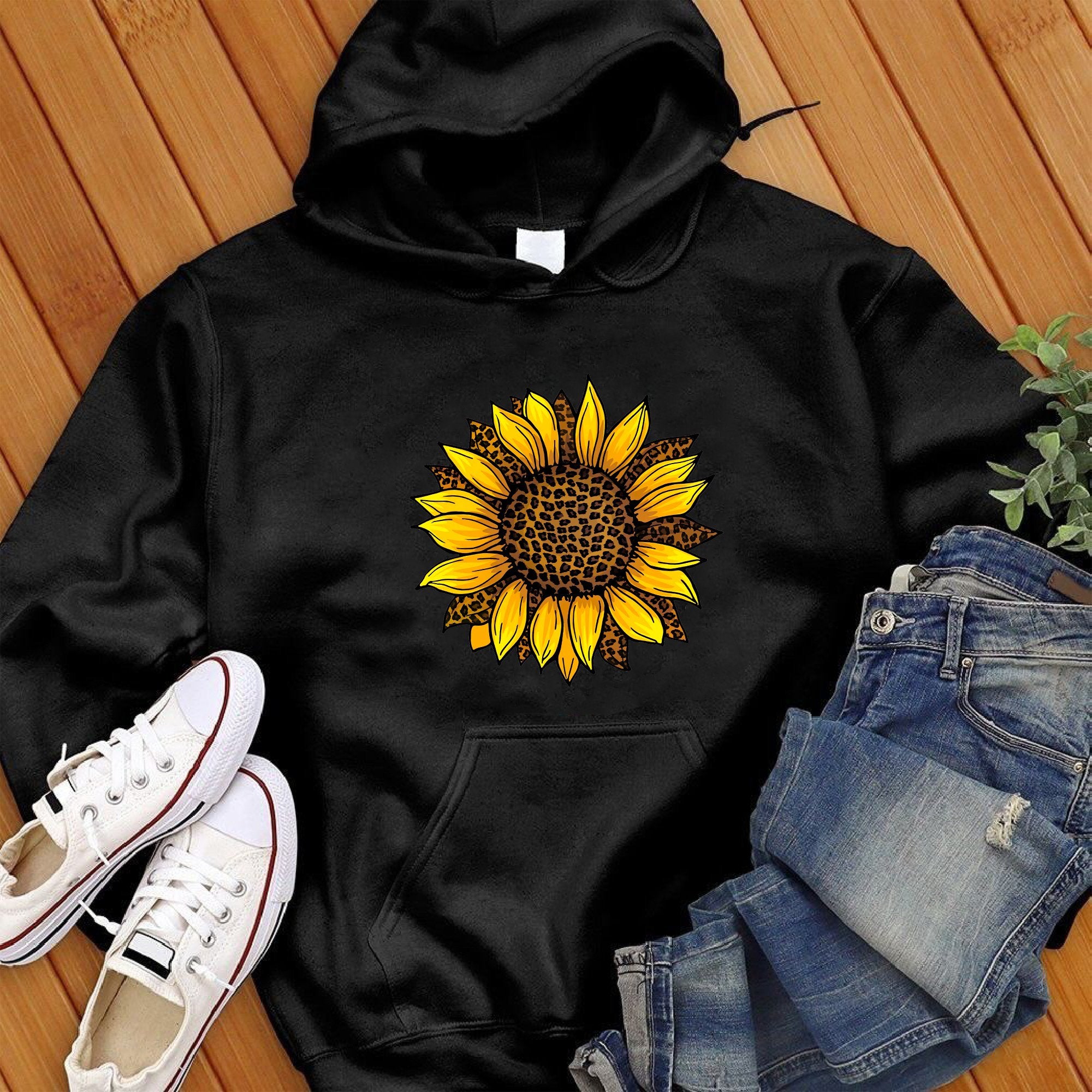 Leopard Sunflower Cute Hoodie - Love Tees