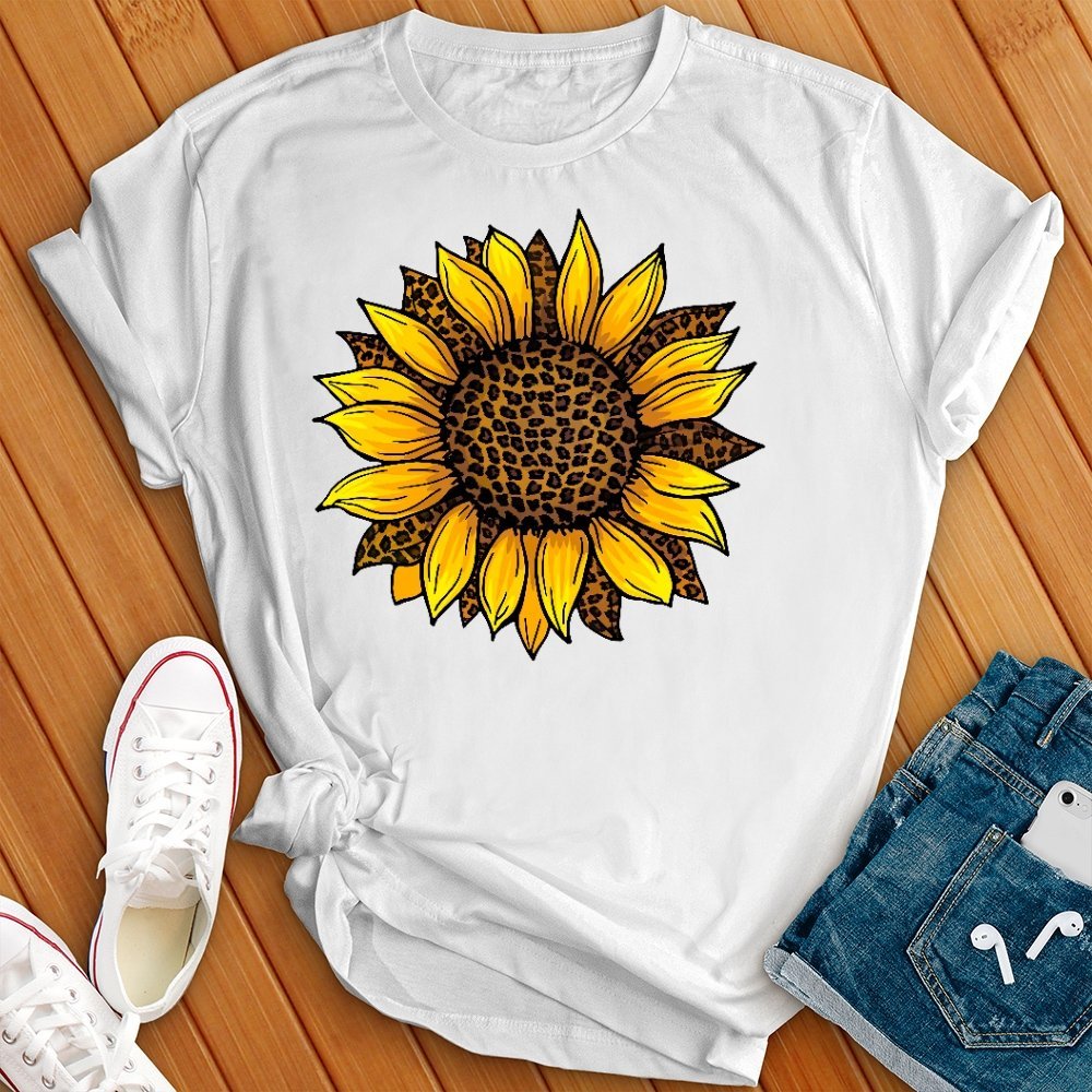 Leopard Sunflower Cute Tee - Love Tees