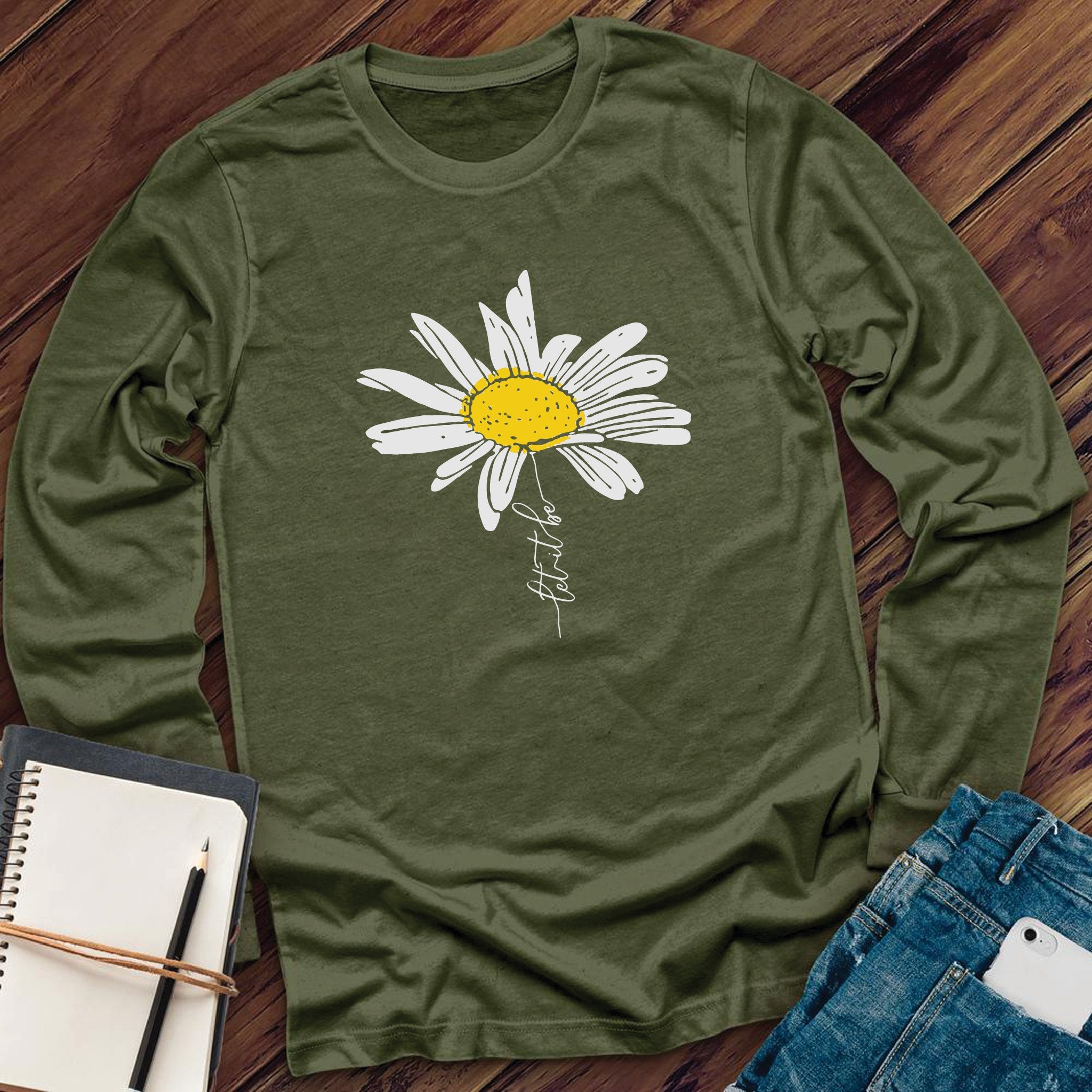 Let It Be Flower Long Sleeve - Love Tees