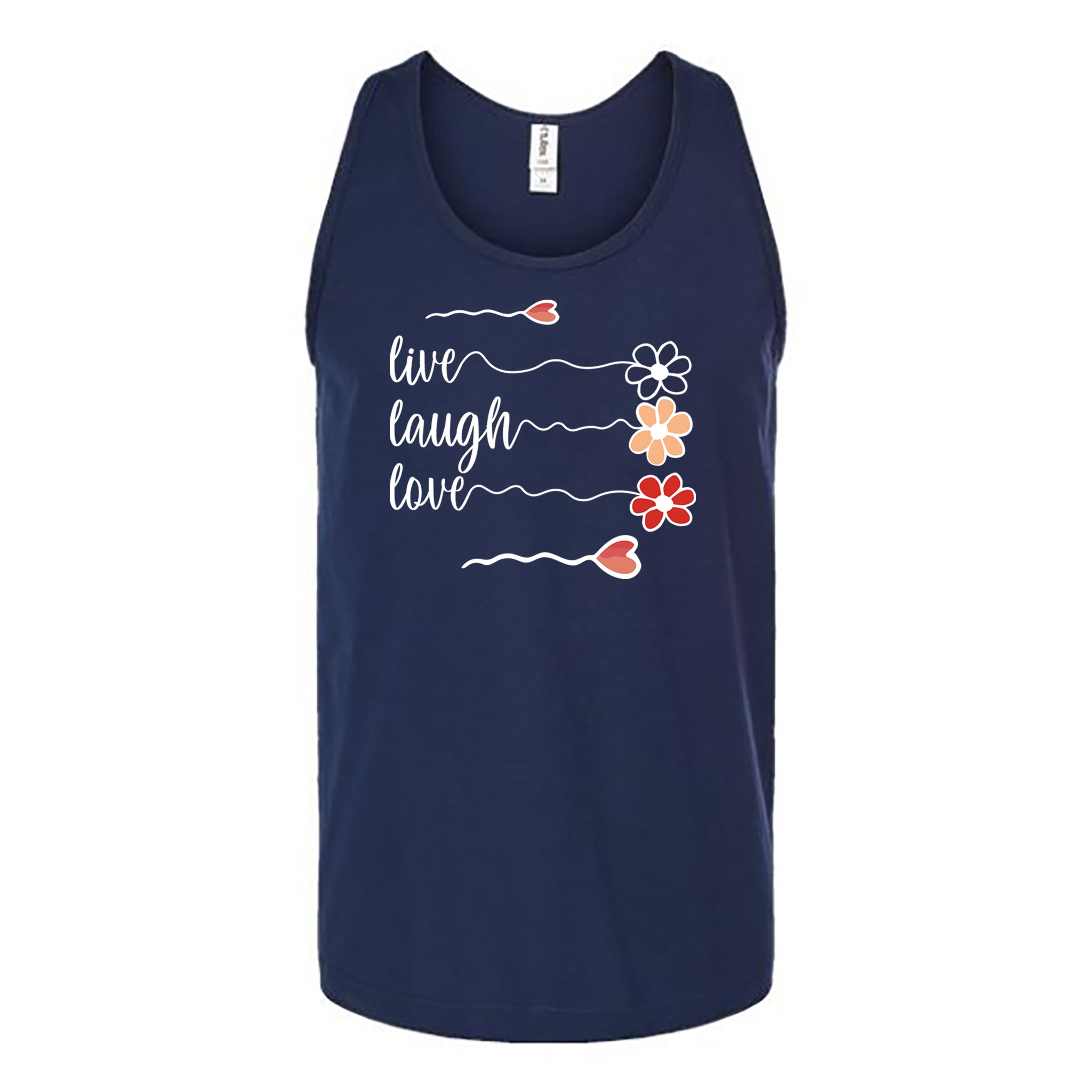 Live Laugh Love Flowers Unisex Tank Top - Love Tees