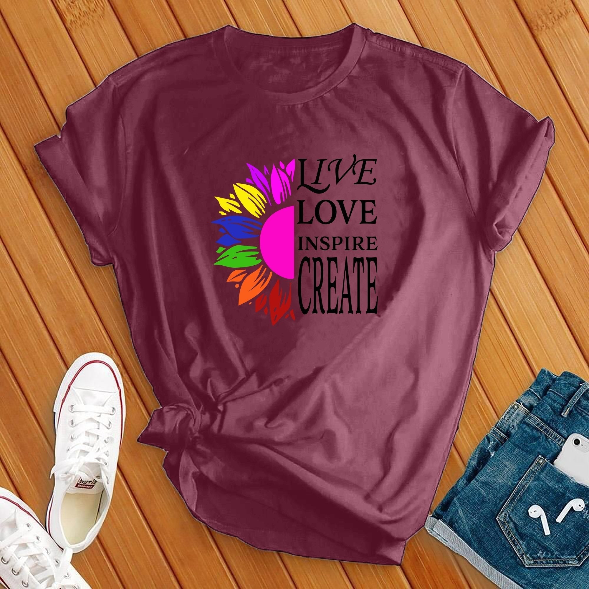 Live Love Flower T-Shirt - Love Tees