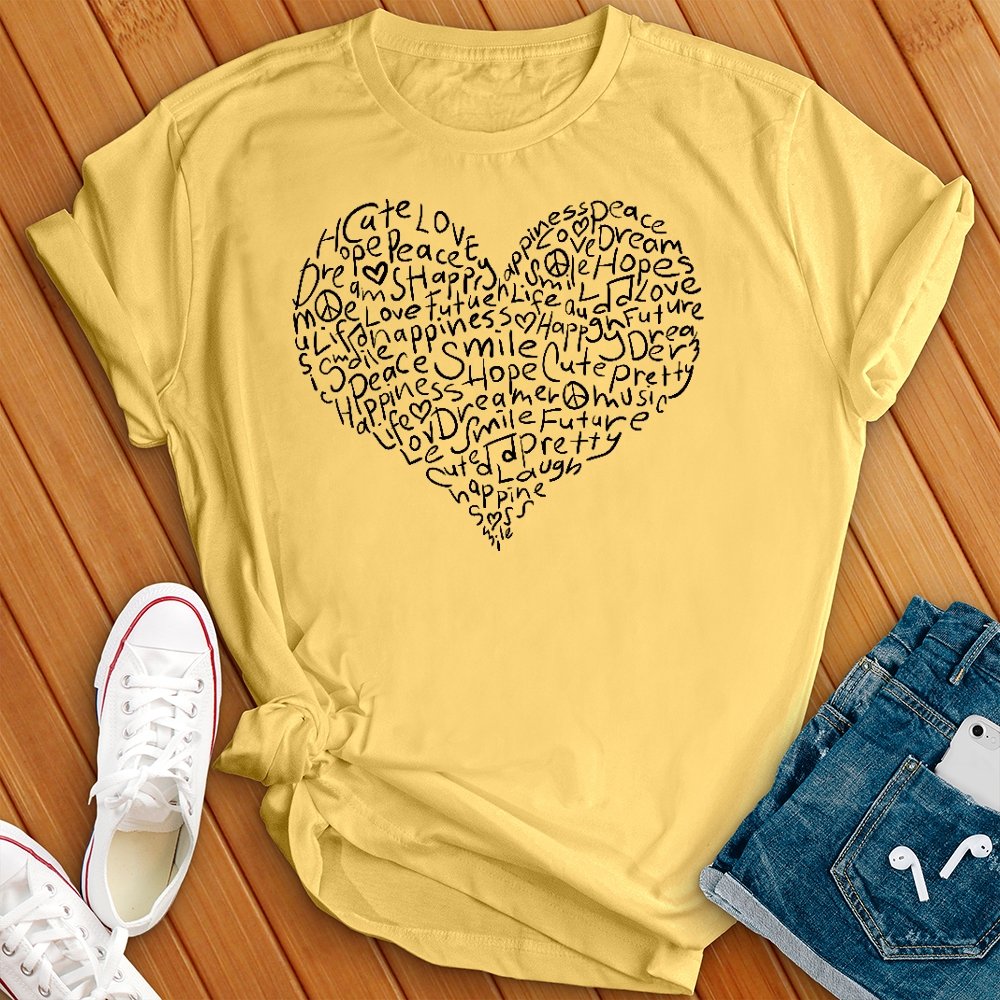 Love Heart 2 Tee - Love Tees