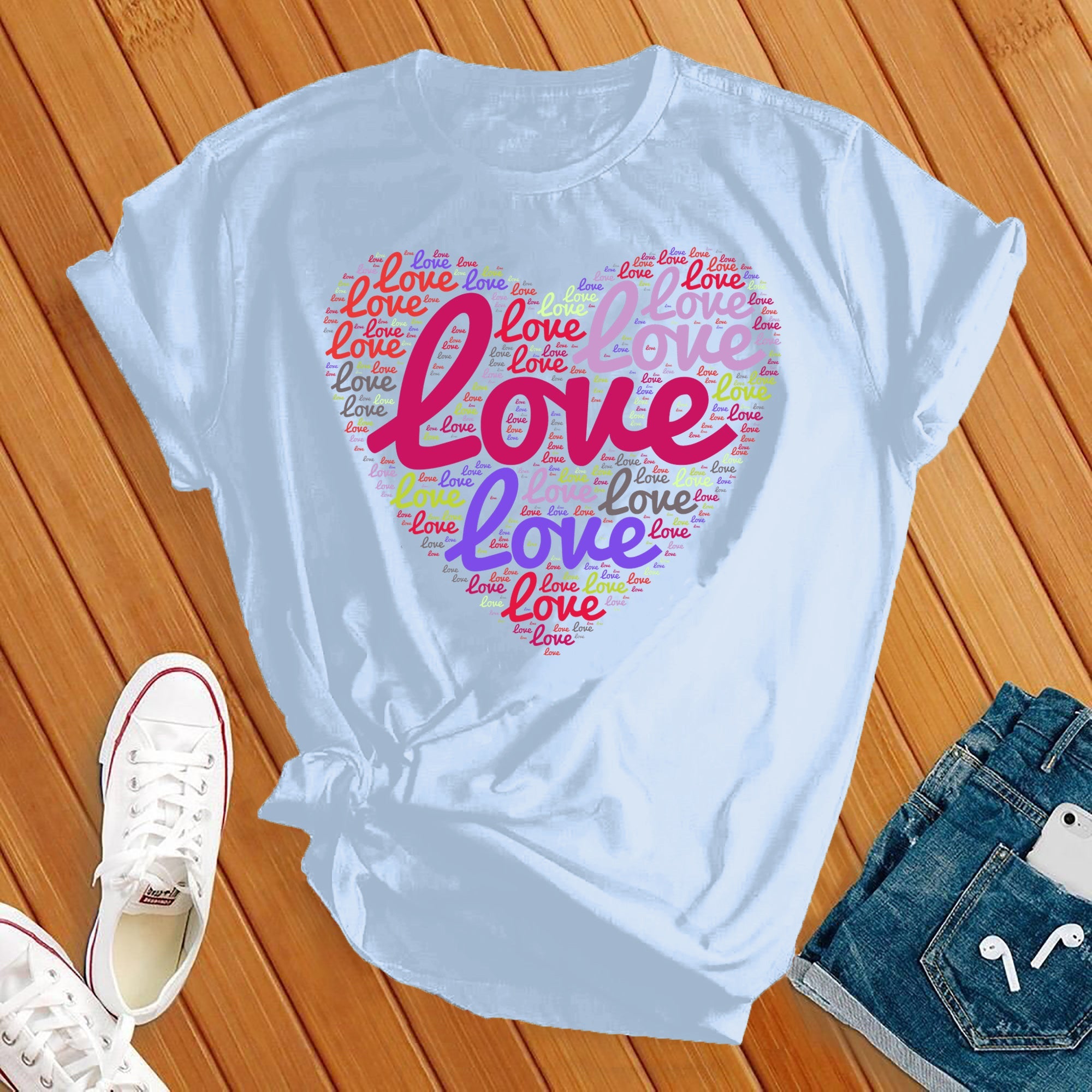 Love Heart Cloud Tee - Love Tees