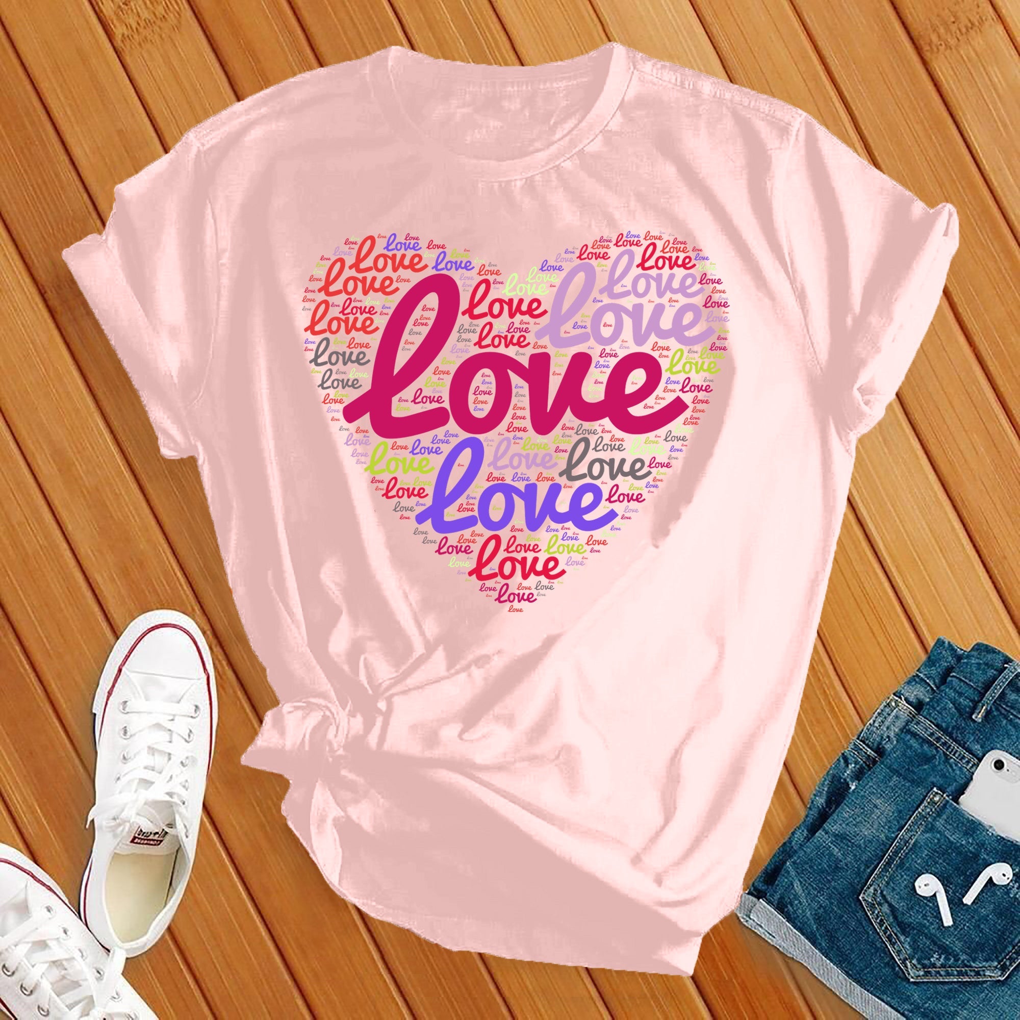 Love Heart Cloud Tee - Love Tees