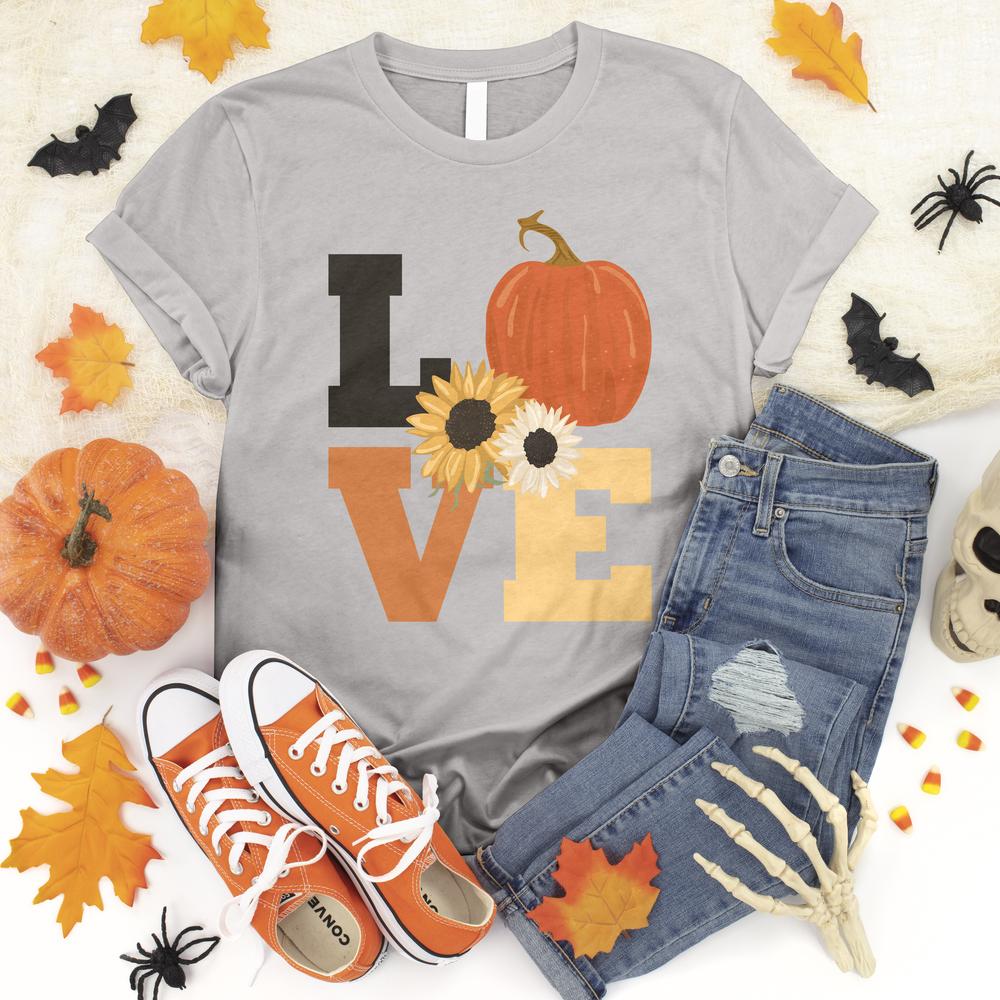 Love Pumpkin Sunflower Tee - Love Tees