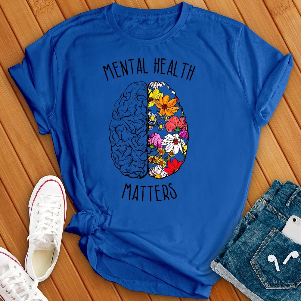 Mental Health Matters Floral Brain Tee - Love Tees