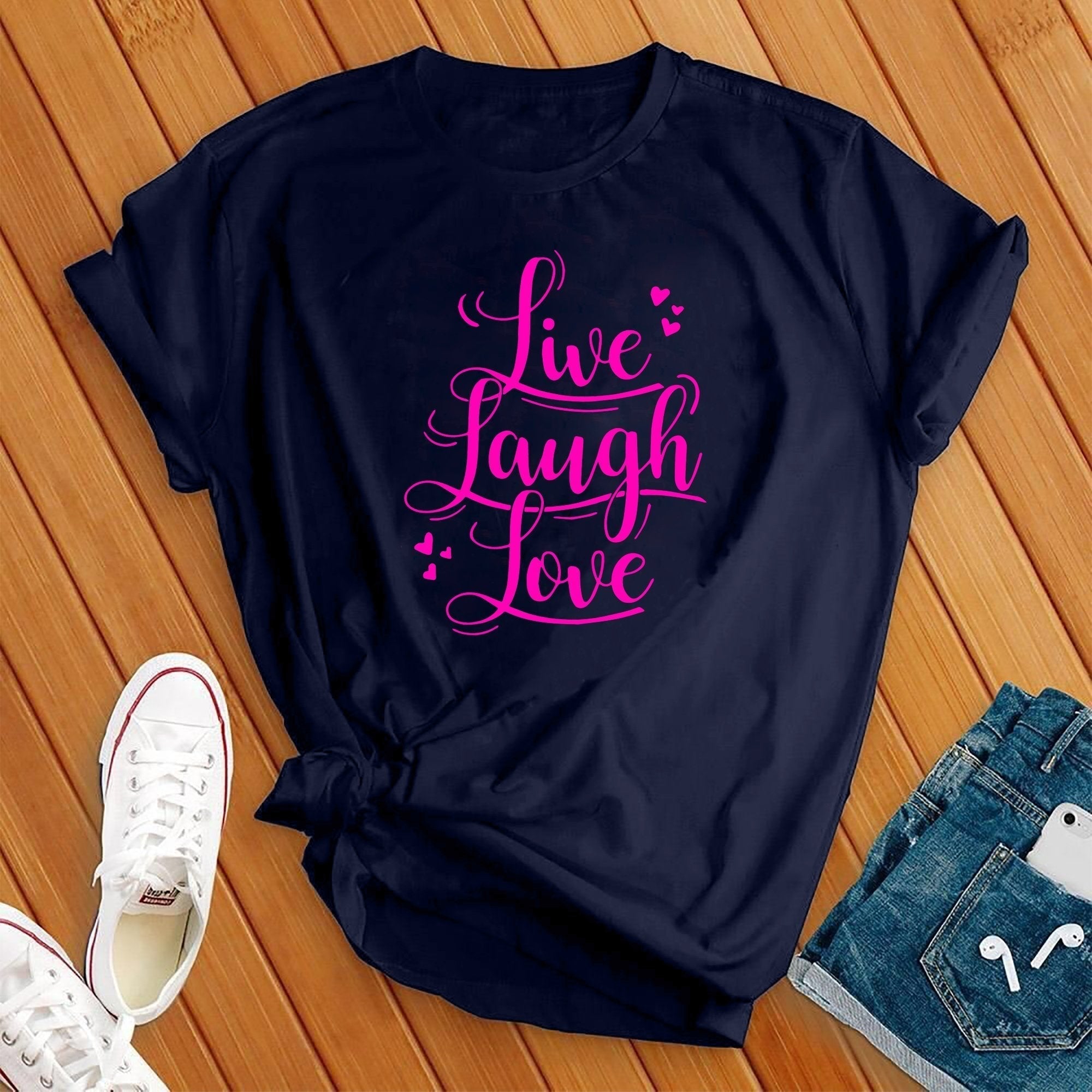 Neon Live Laugh Love Tee - Love Tees