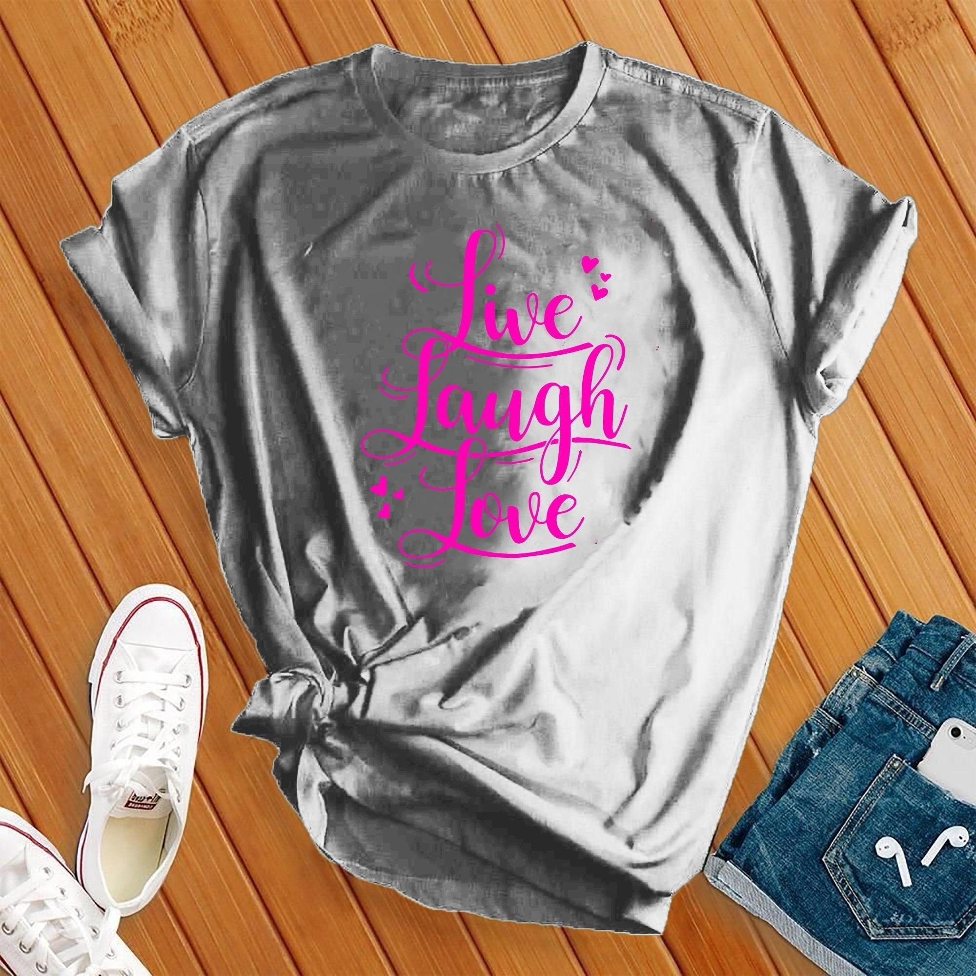 Neon Live Laugh Love Tee - Love Tees