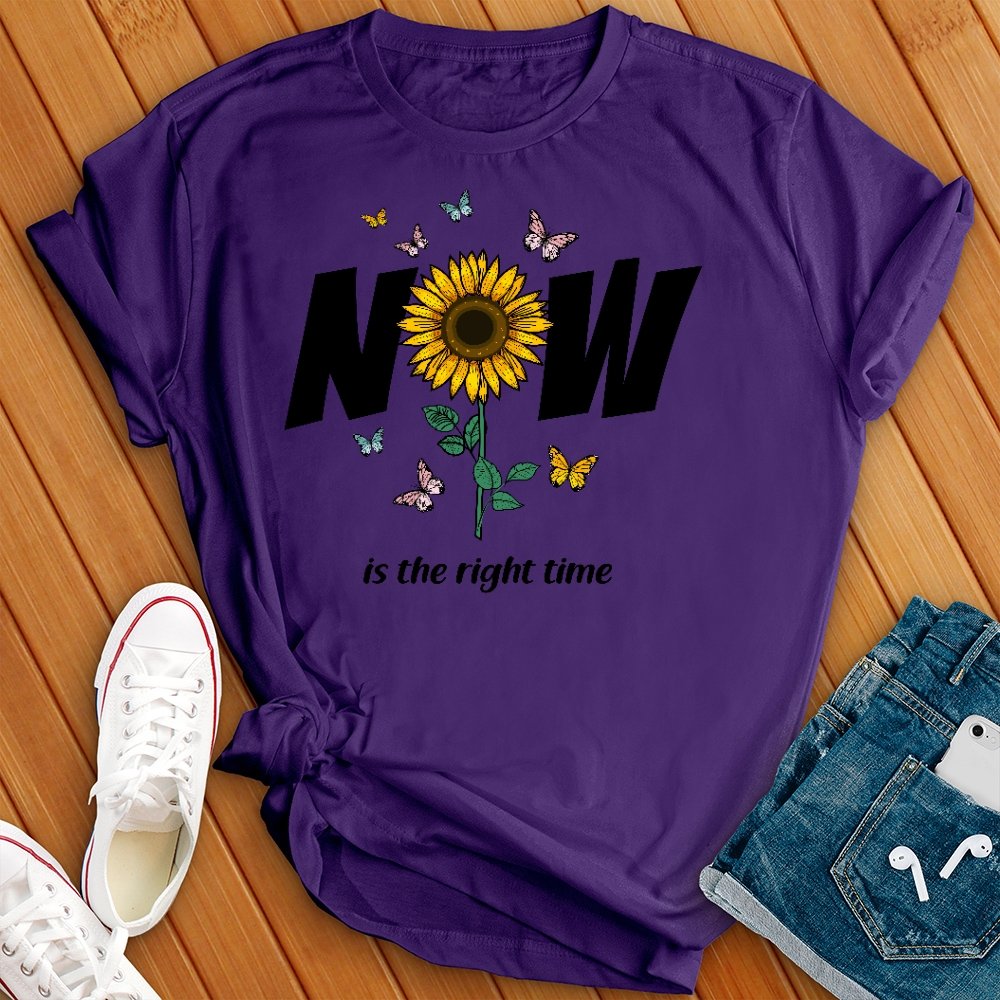 Now Sunflower Butterflies Tee - Love Tees