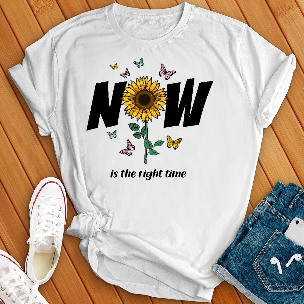 Now Sunflower Butterflies Tee - Love Tees