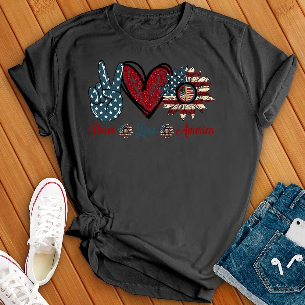 Peace Love America Tee - Love Tees