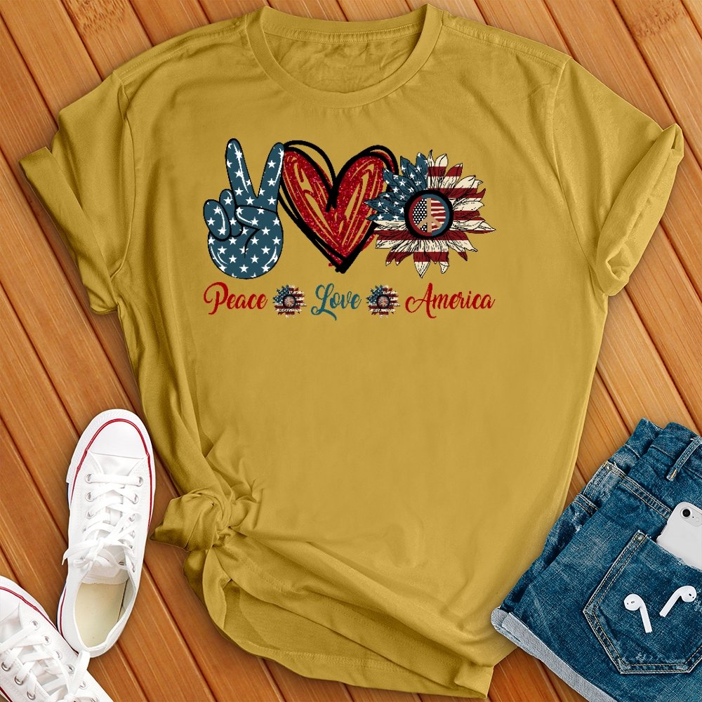 Peace Love America Tee - Love Tees