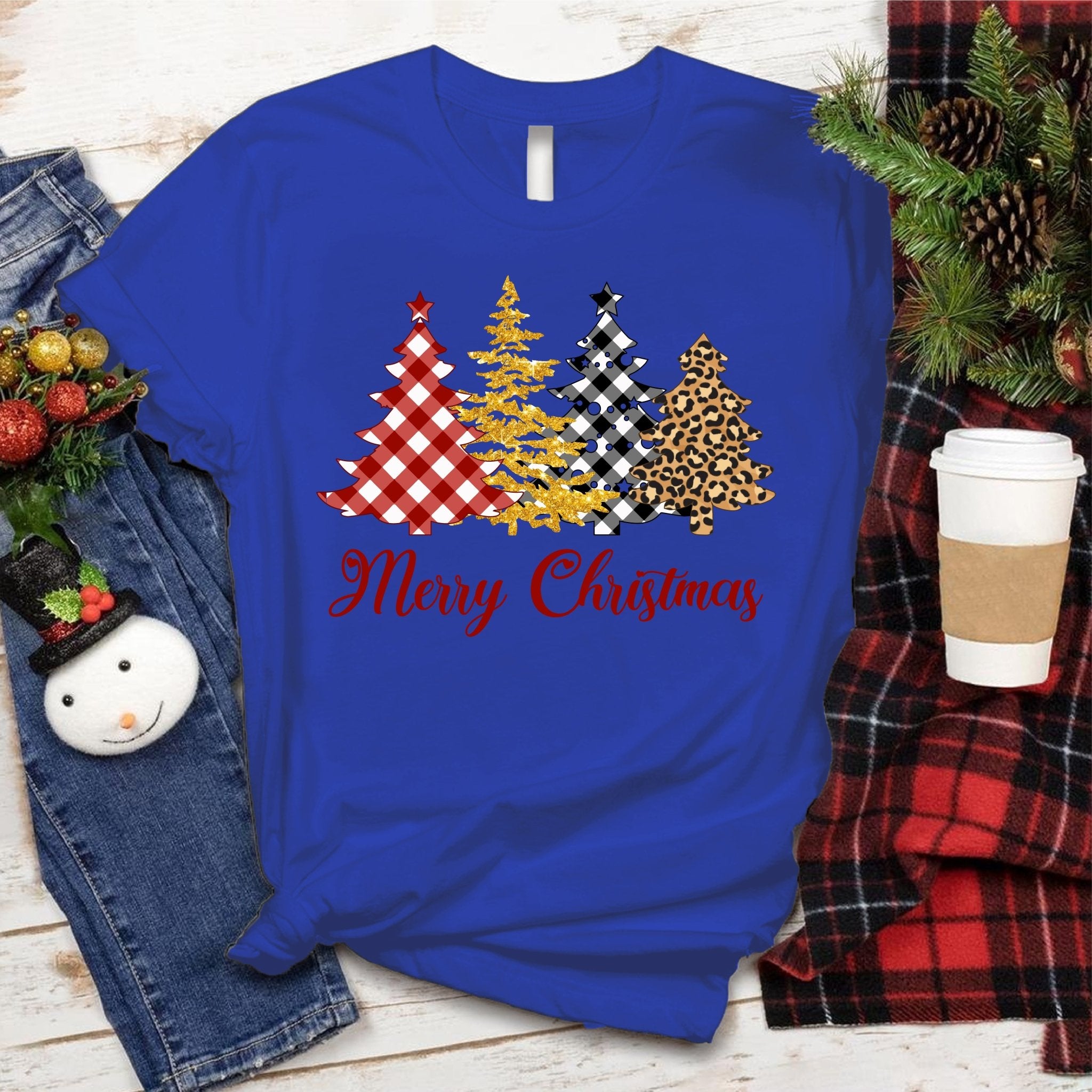 Plaid Merry Christmas Tee - Love Tees