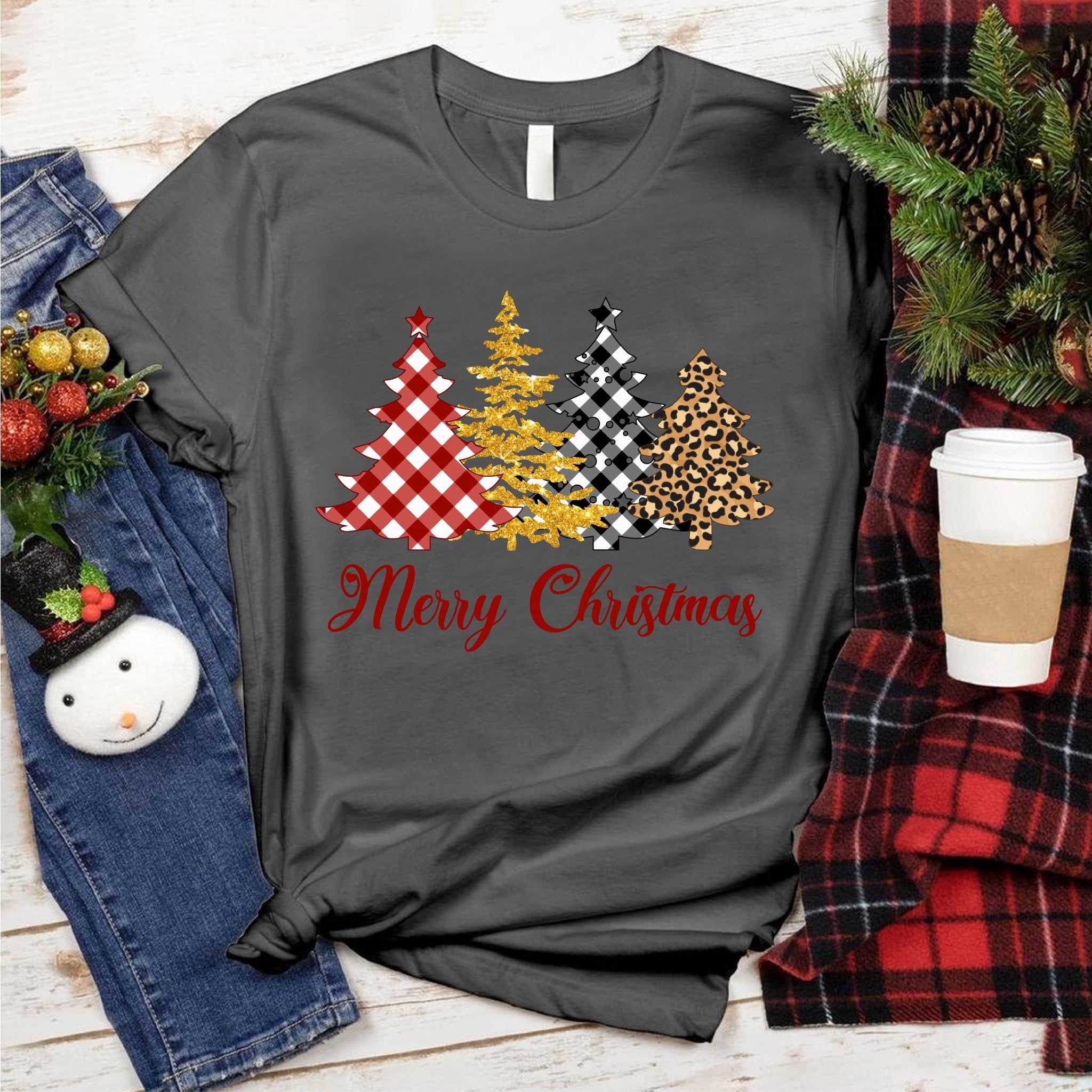 Plaid Merry Christmas Tee - Love Tees