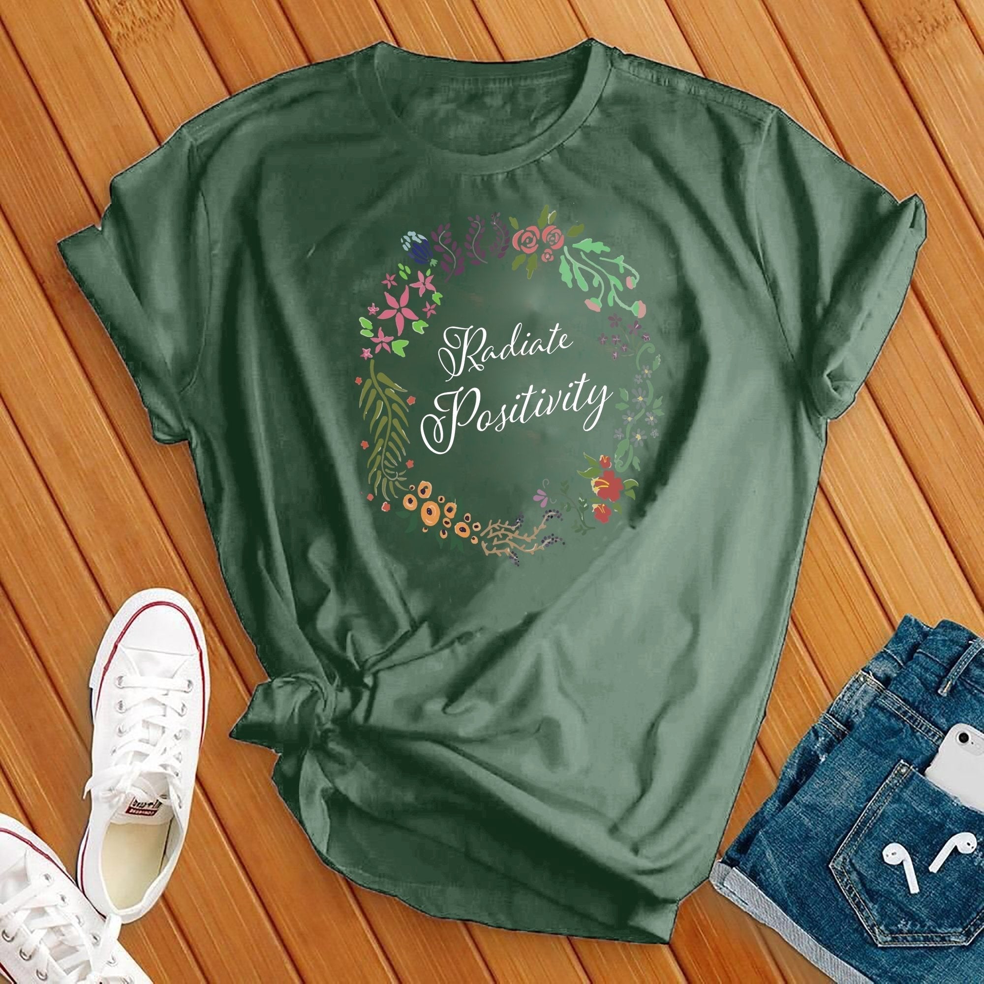 Radiate Positivity Flowers Tee - Love Tees