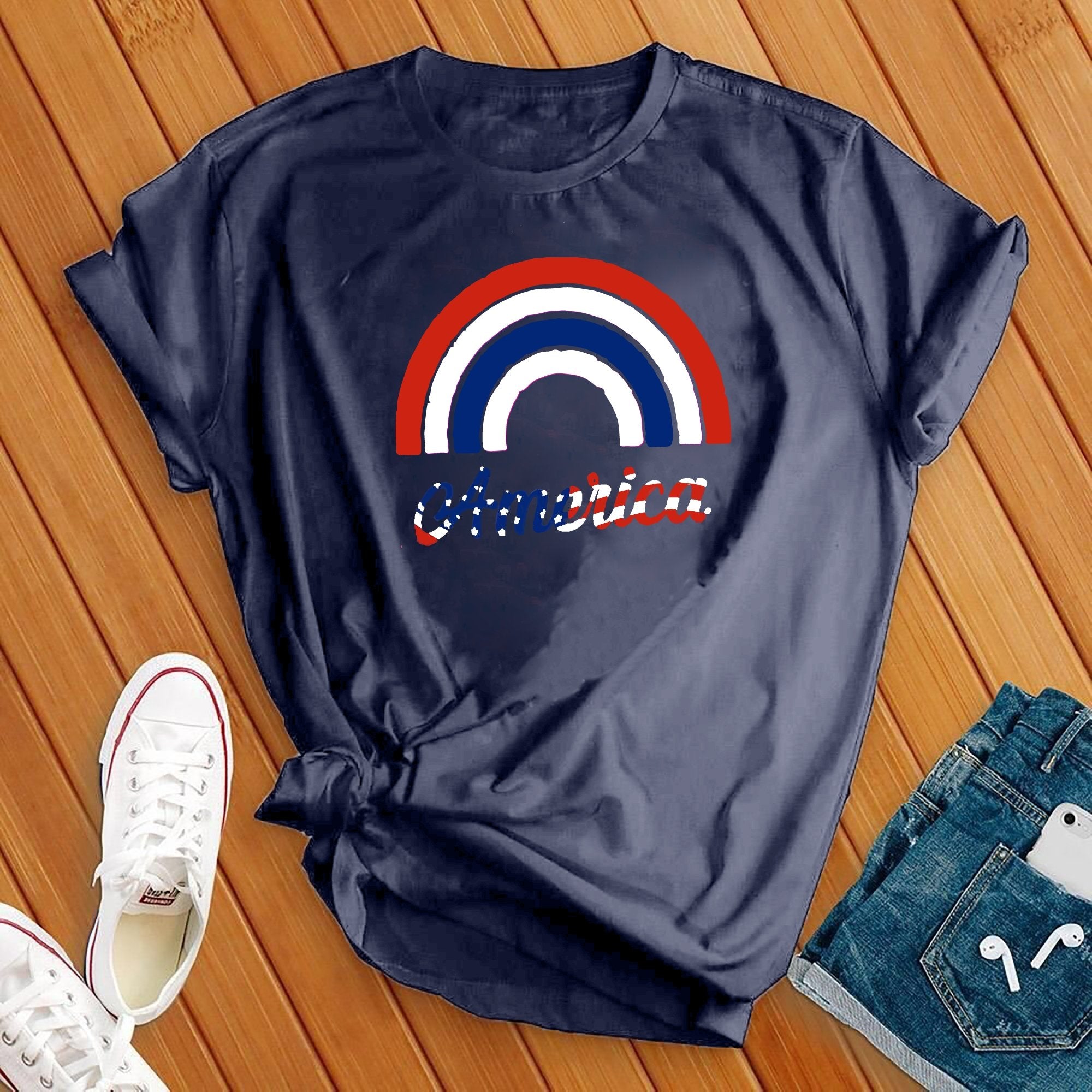 Rainbow America Tee - Love Tees