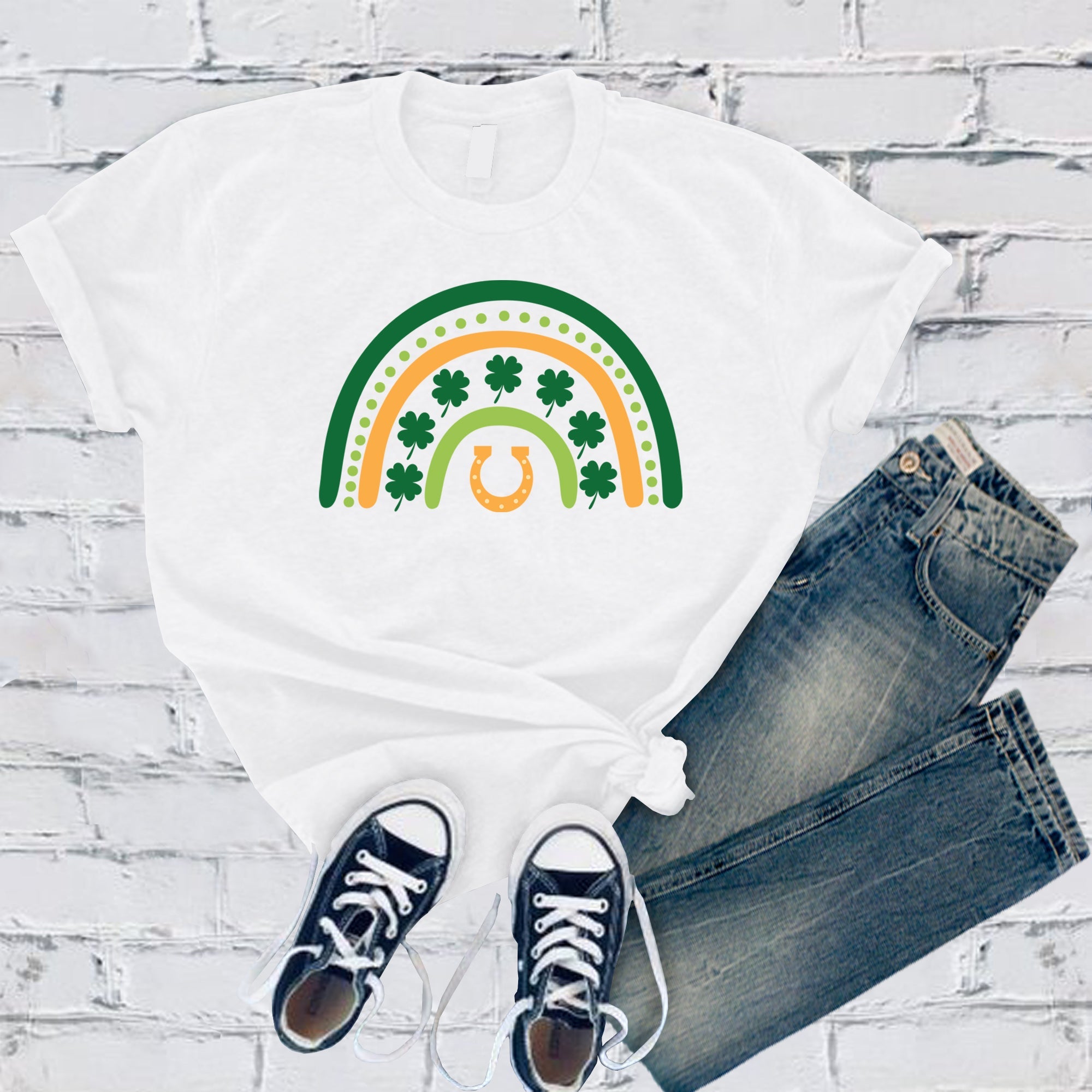 Saint Patrick's Day Rainbow Hoof Tee - Love Tees