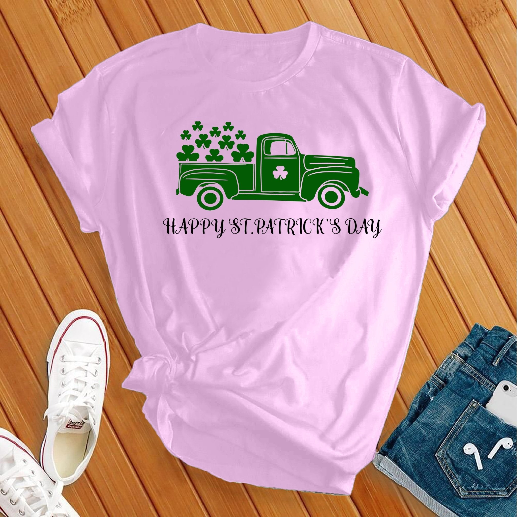 St. Patrick's Clover Truck Tee - Love Tees