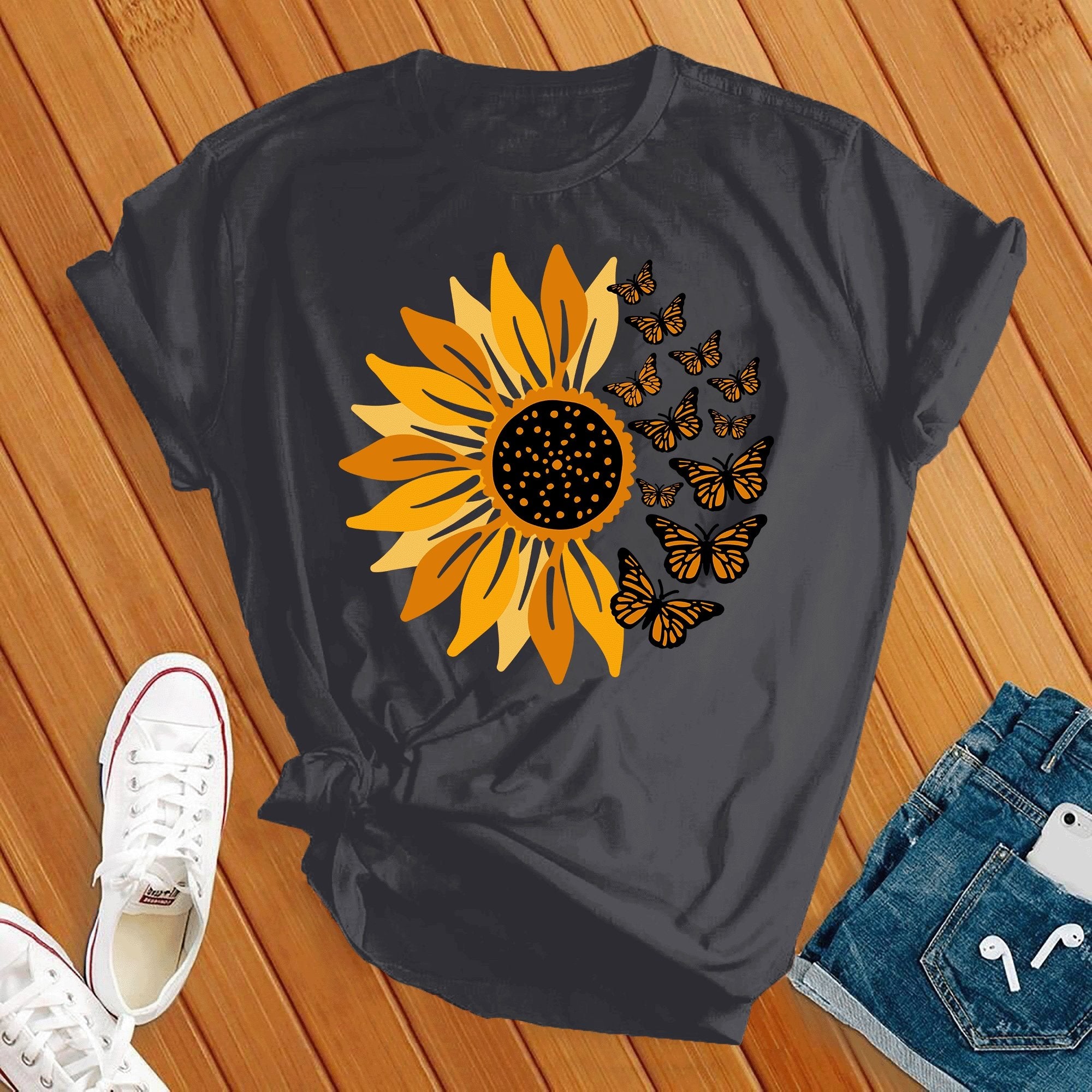 Sunflower Butterflies Tee - Love Tees