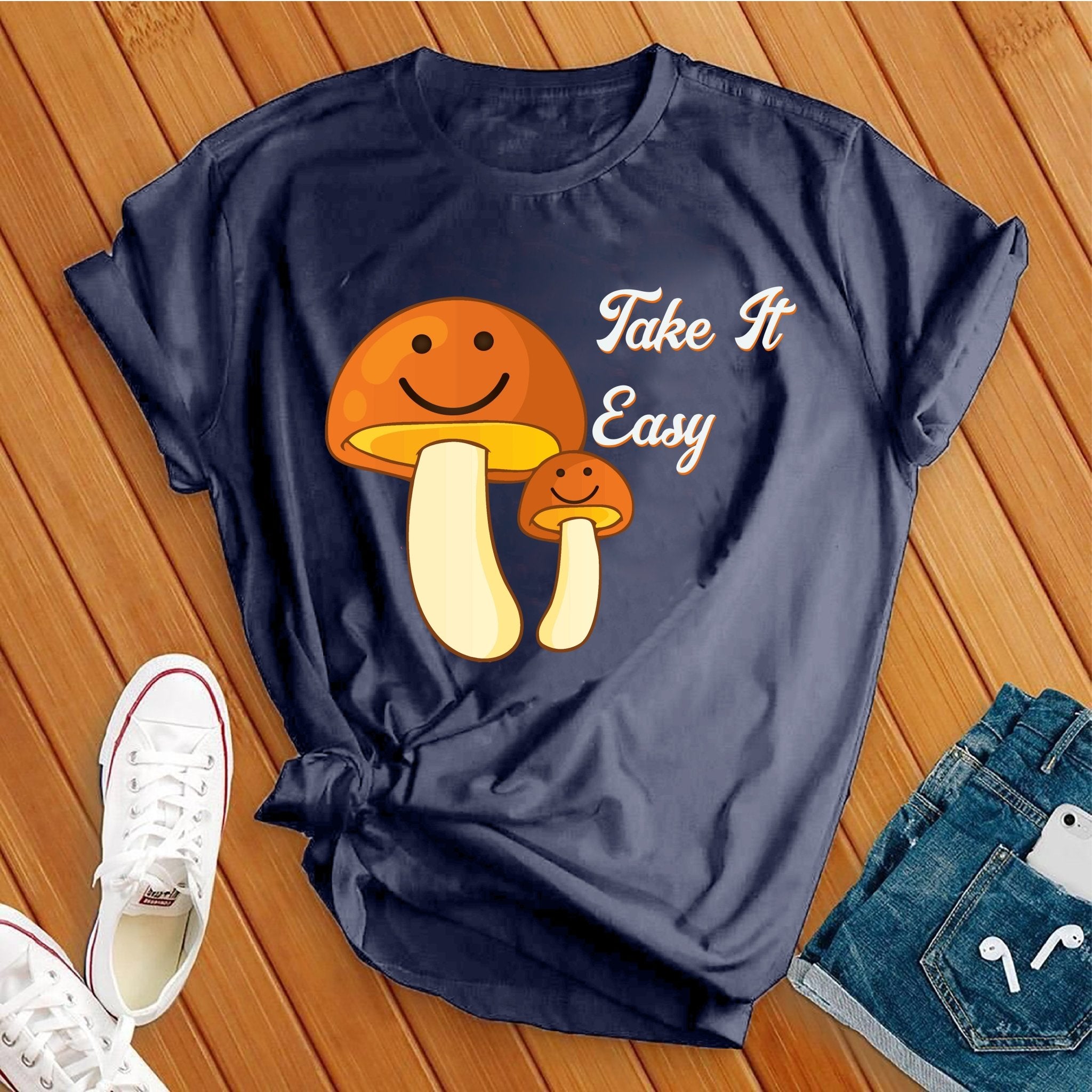 Take It Easy Retro Mushroom Tee - Love Tees