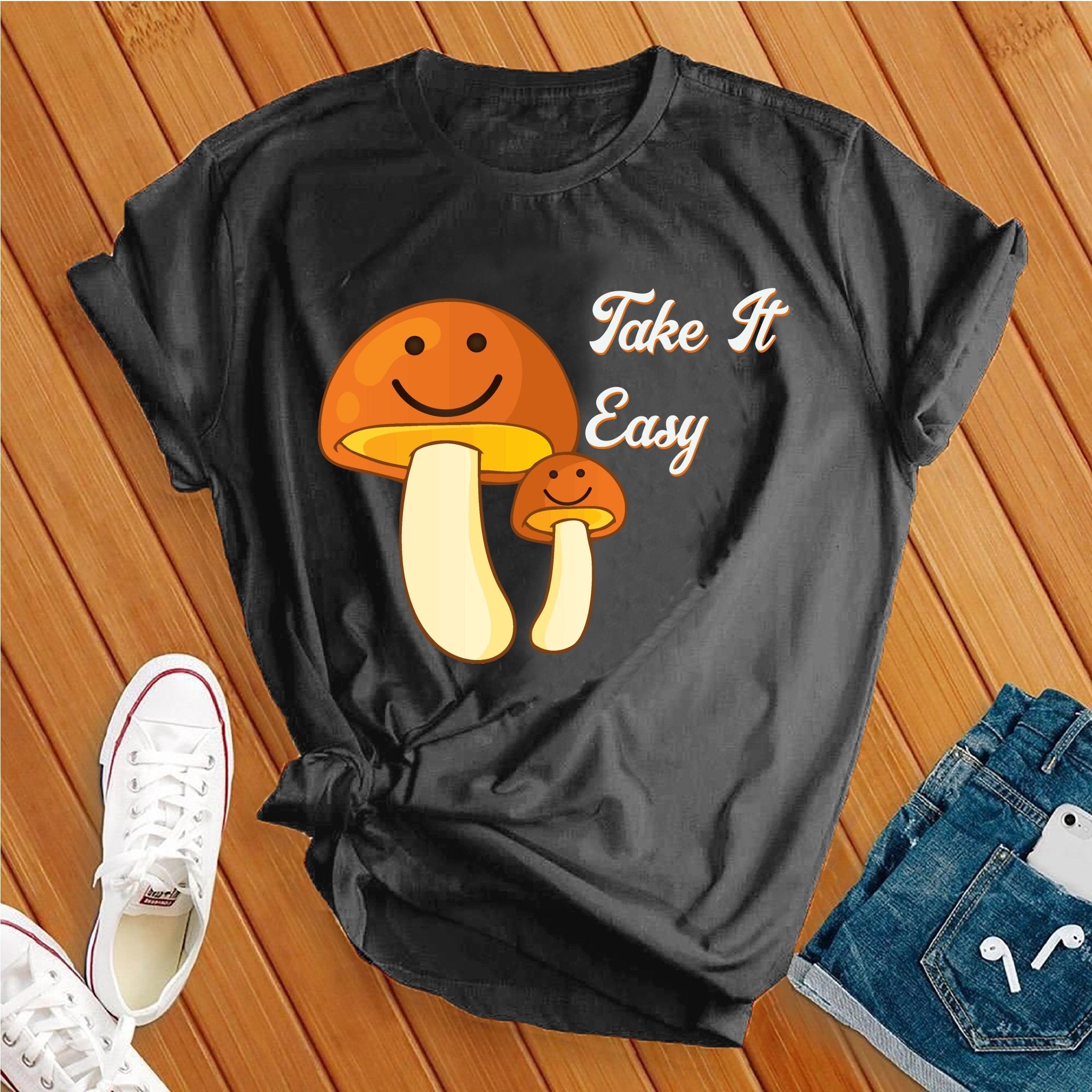 Take It Easy Retro Mushroom Tee - Love Tees