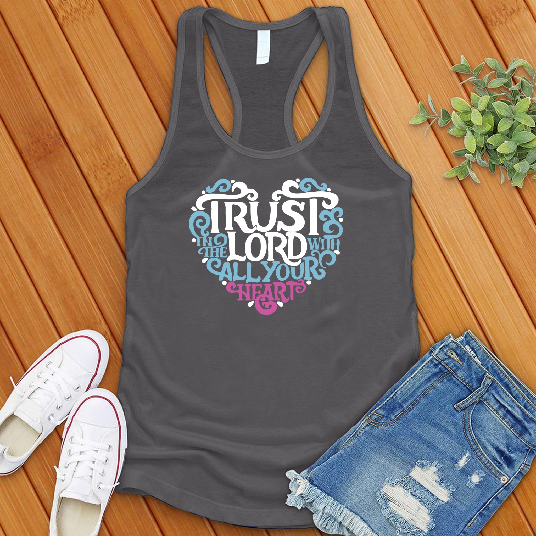 Trust In The Lord Heart Women's Tank Top - Love Tees