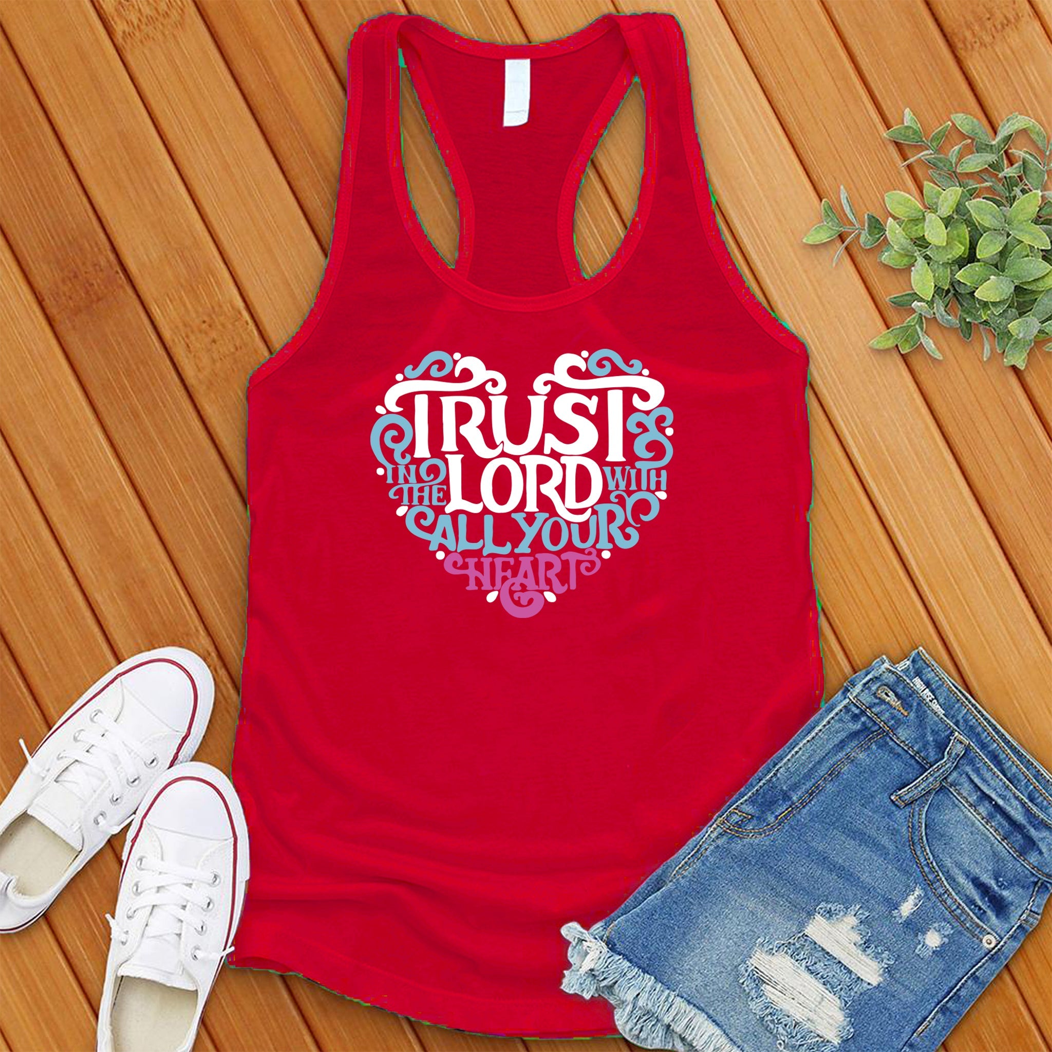 Trust In The Lord Heart Women's Tank Top - Love Tees