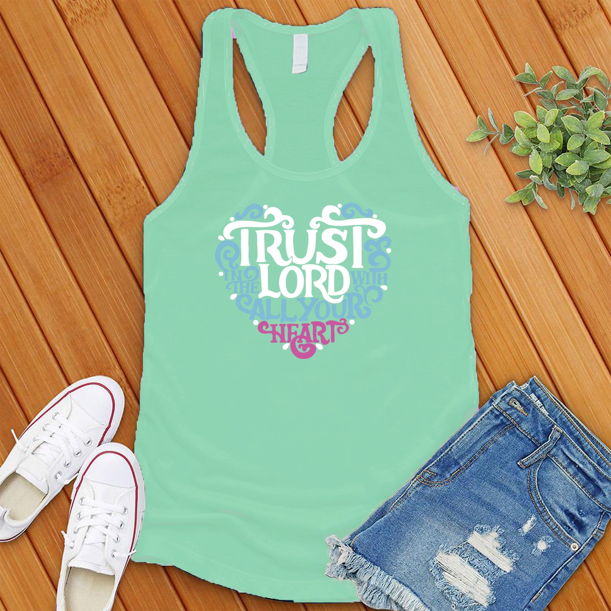 Trust In The Lord Heart Women's Tank Top - Love Tees