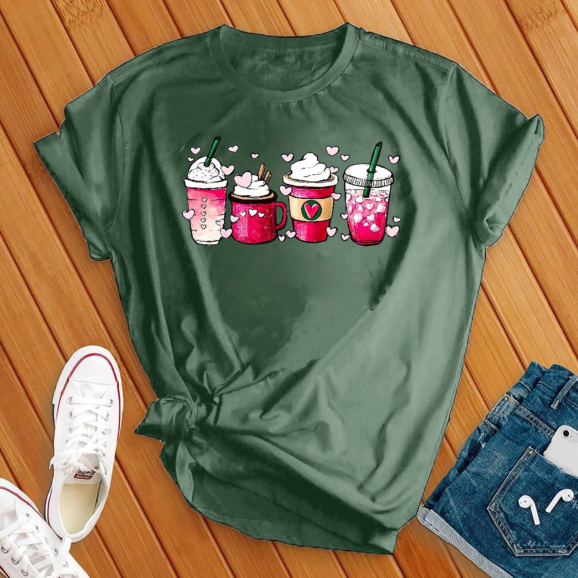 Valentine Coffee Heart Tee - Love Tees