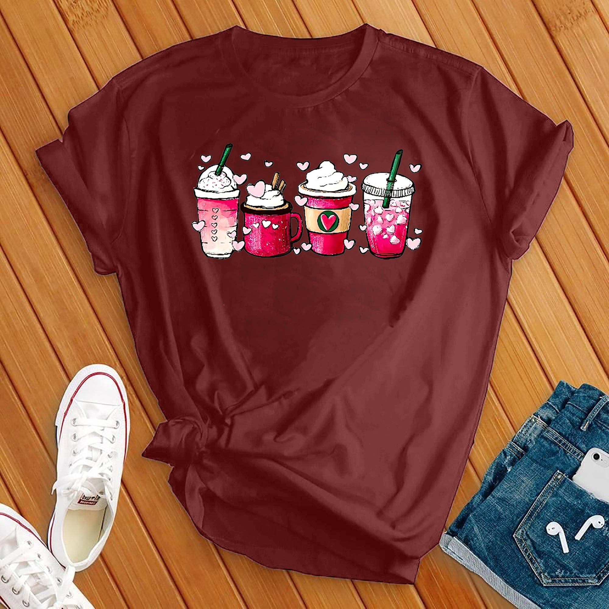 Valentine Coffee Heart Tee - Love Tees