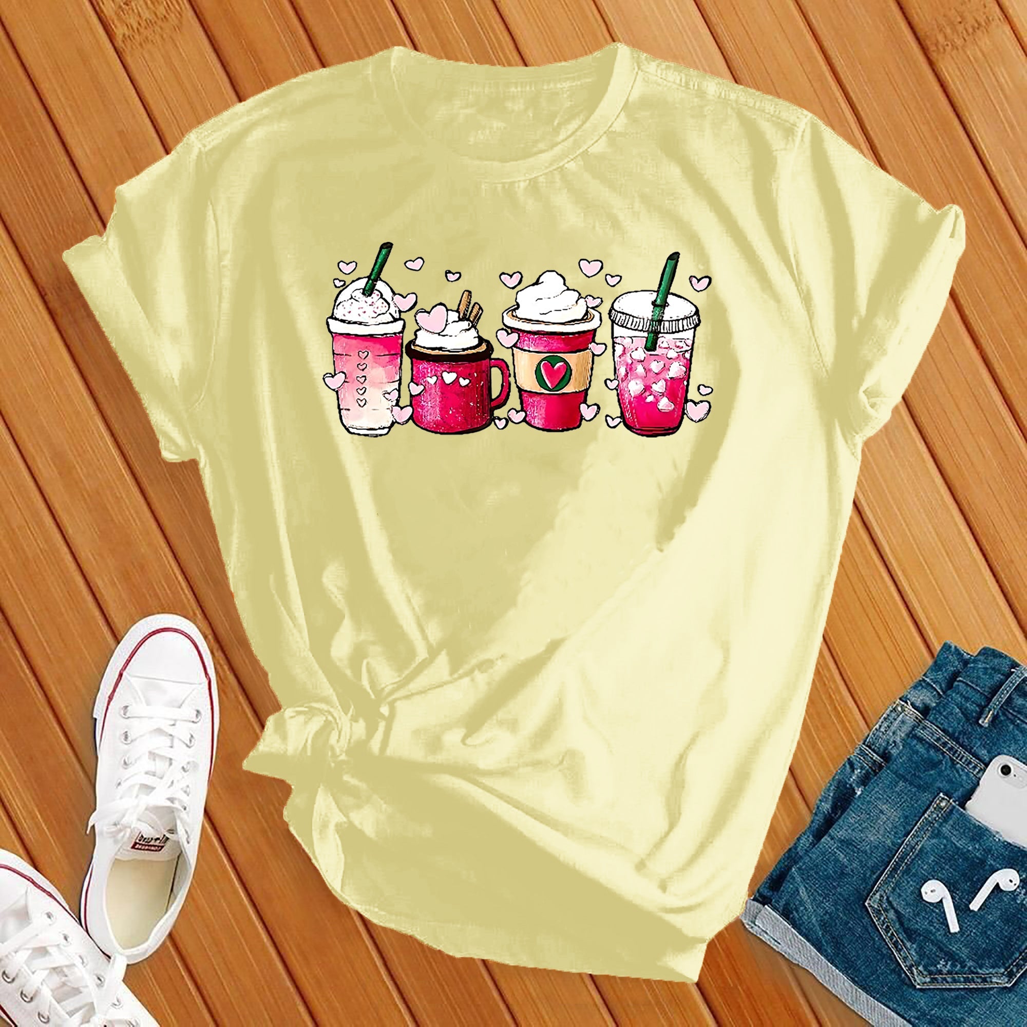 Valentine Coffee Heart Tee - Love Tees