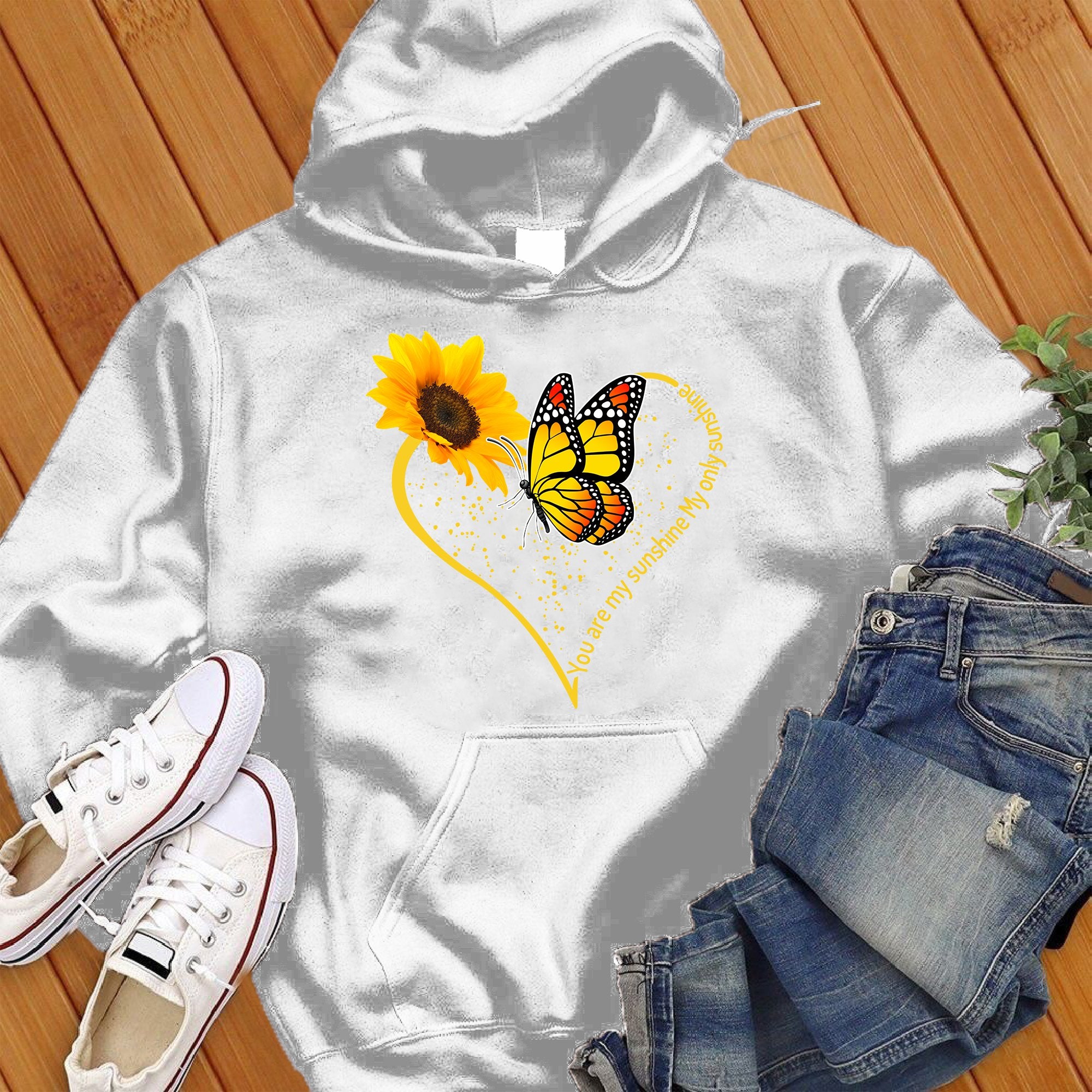 You Are My Sunshine Butterfly Heart Hoodie - Love Tees