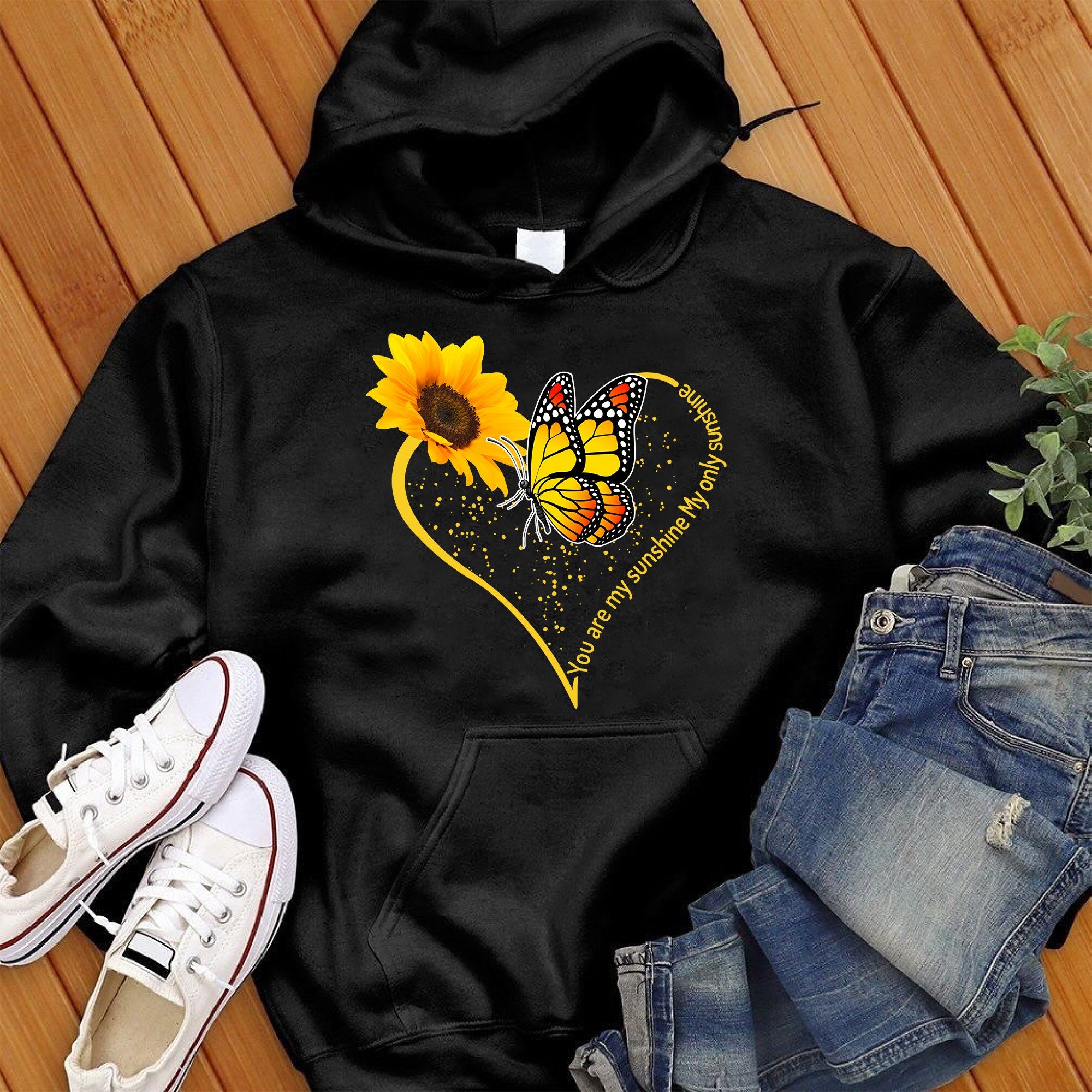 You Are My Sunshine Butterfly Heart Hoodie - Love Tees